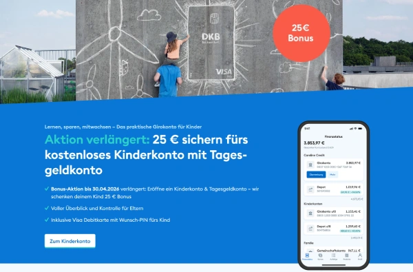 DKB Kinderkonto mit VISA Debitkarte